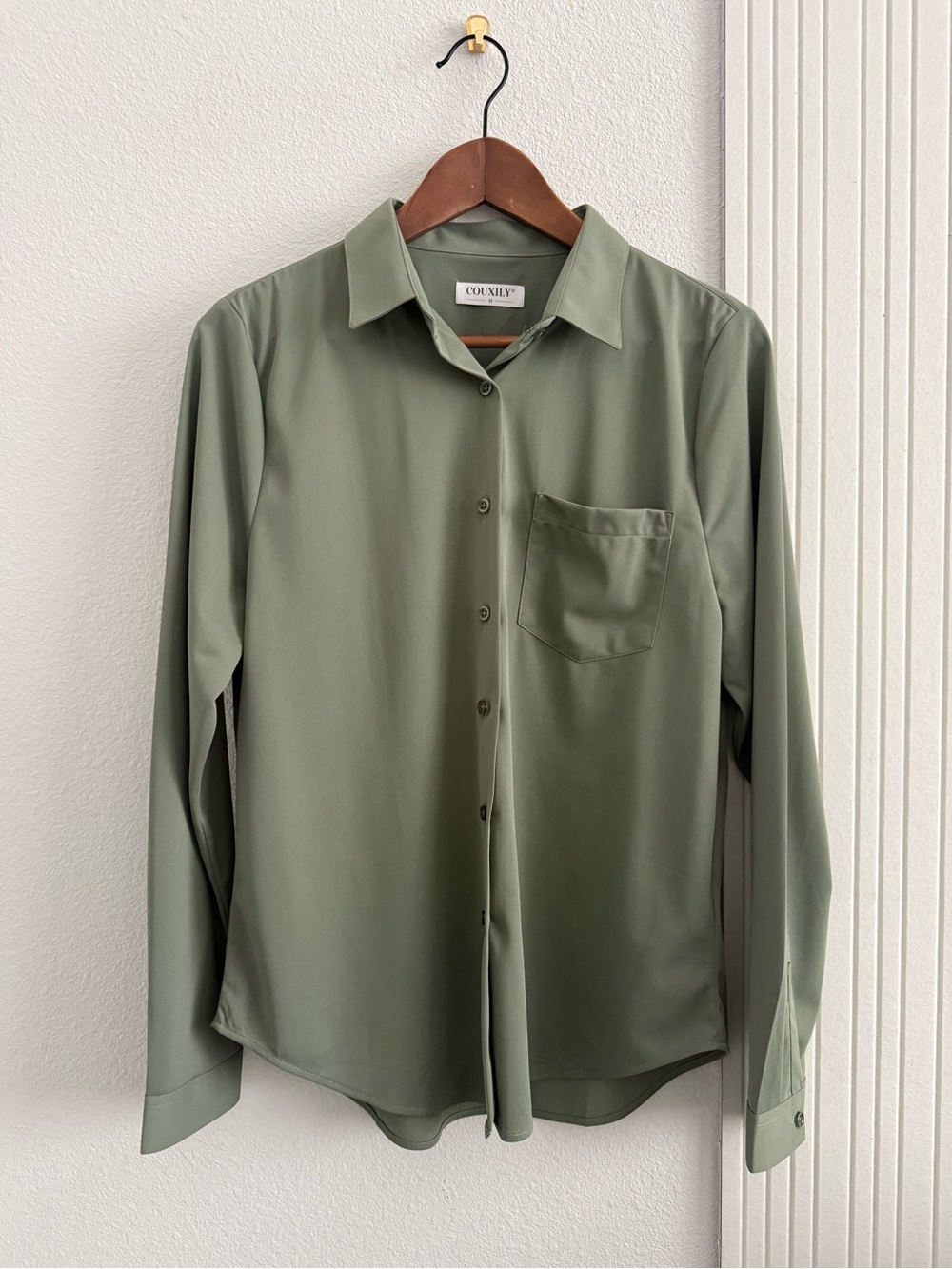 Sage Olive Green Button Down Shirt